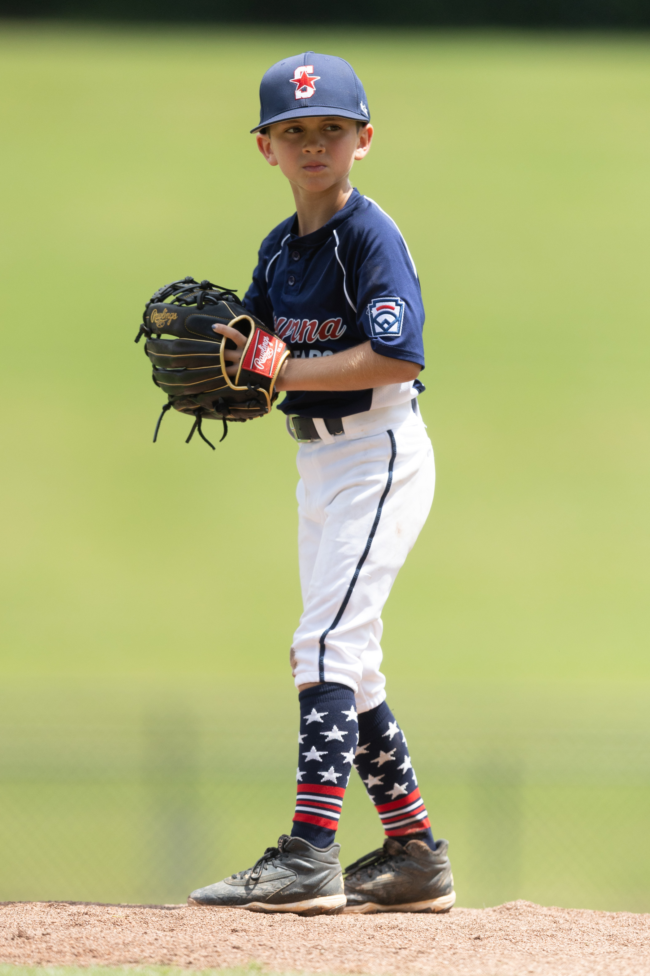 Tate playing baseball